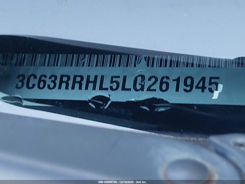 2020 Ram 3500 Big Horn 4X4 8' Box VIN: 3C63RRHL5LG261945 Lot: 43889790
