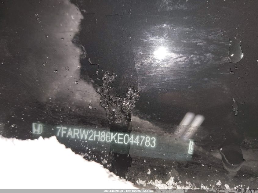 2019 Honda Cr-V Ex-L VIN: 7FARW2H86KE044783 Lot: 43889800