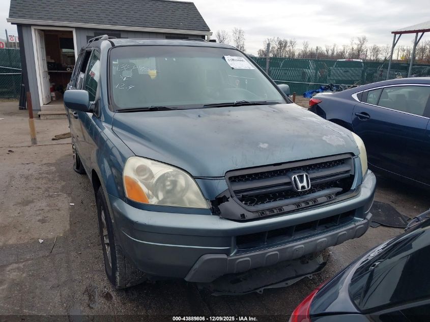2005 Honda Pilot Ex-L VIN: 2HKYF18545H505539 Lot: 43889806