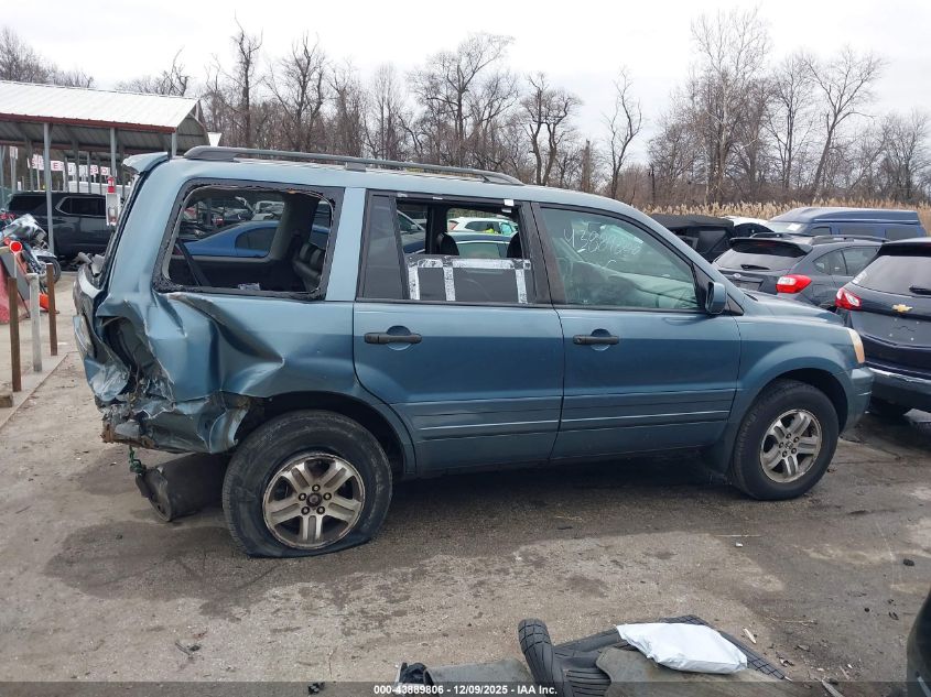 2005 Honda Pilot Ex-L VIN: 2HKYF18545H505539 Lot: 43889806