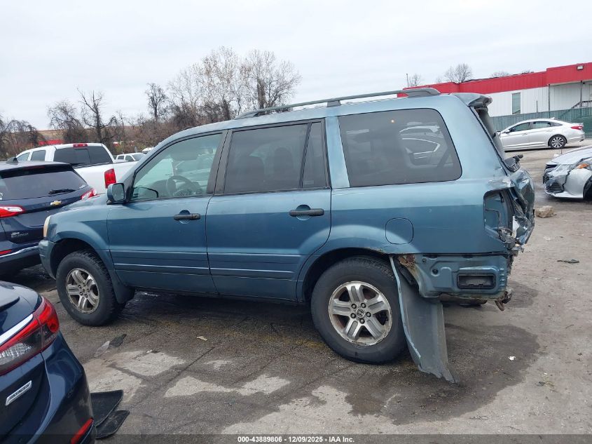 2005 Honda Pilot Ex-L VIN: 2HKYF18545H505539 Lot: 43889806