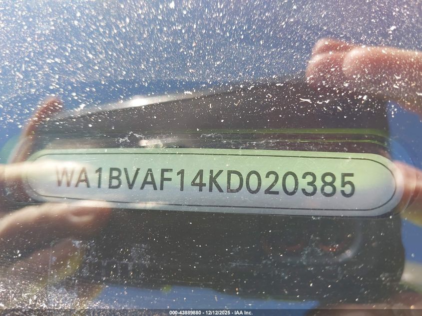 2019 Audi Q8 55 Premium VIN: WA1BVAF14KD020385 Lot: 43889880