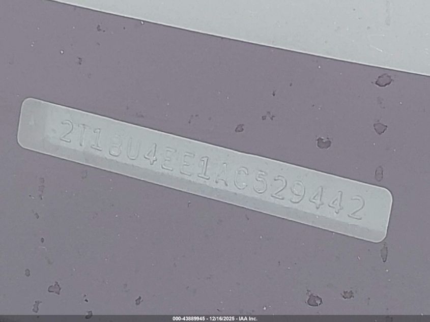 2010 Toyota Corolla Le VIN: 2T1BU4EE1AC529442 Lot: 43889945