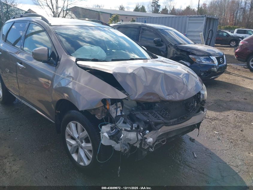 2012 Nissan Murano Sl VIN: JN8AZ1MW6CW235717 Lot: 43889972