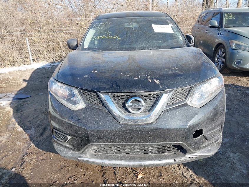 2016 Nissan Rogue S VIN: JN8AT2MT1GW026372 Lot: 43890026
