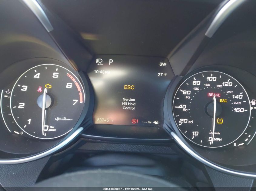 2019 Alfa Romeo Giulia Awd VIN: ZARFANANXK7603178 Lot: 43890057