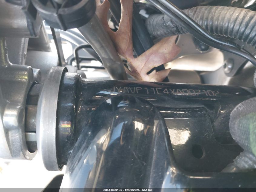 2000 Yamaha Xvs1100 VIN: JYAVP11E4YA007102 Lot: 43890105