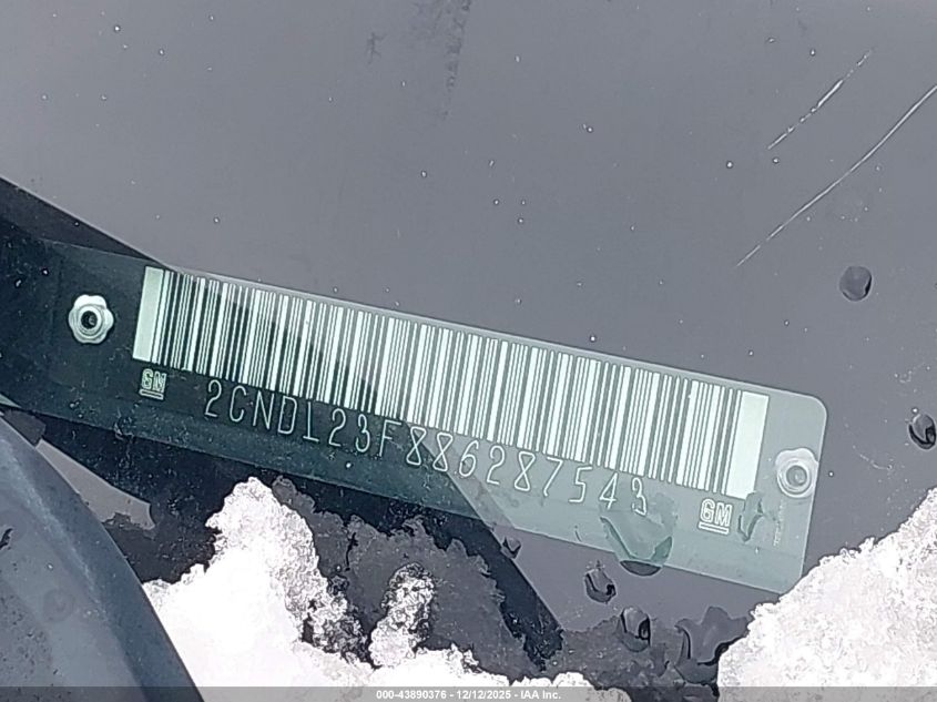 2008 Chevrolet Equinox Ls VIN: 2CNDL23F886287543 Lot: 43890376