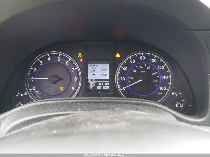 2013 Infiniti G37X VIN: JN1CV6AR6DM352418 Lot: 43890524