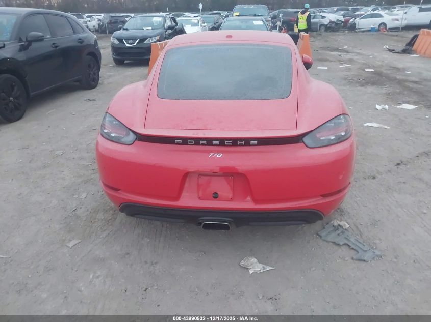 2019 Porsche 718 Cayman VIN: WP0AA2A81KS260481 Lot: 43890532