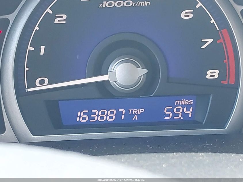 2009 Honda Civic Lx VIN: 1HGFA16589L015567 Lot: 43890535