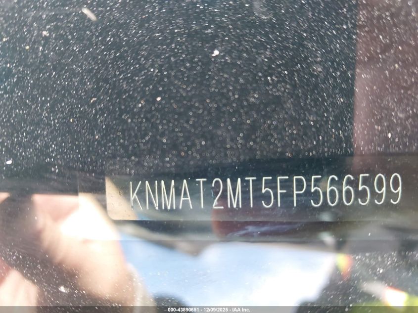 2015 Nissan Rogue S VIN: KNMAT2MT5FP566599 Lot: 43890651