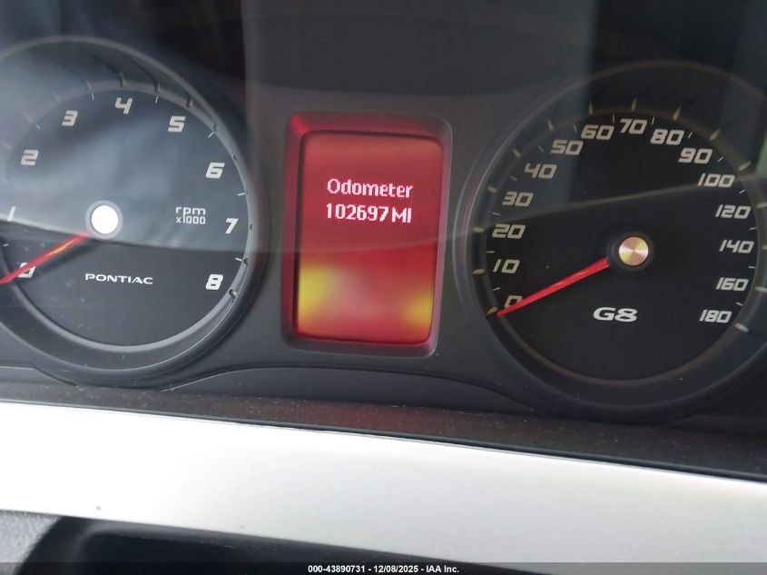 2008 Pontiac G8 VIN: 6G2ER57748L150318 Lot: 43890731