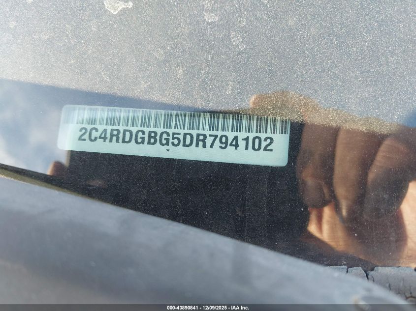 2013 Dodge Grand Caravan Se VIN: 2C4RDGBG5DR794102 Lot: 43890841