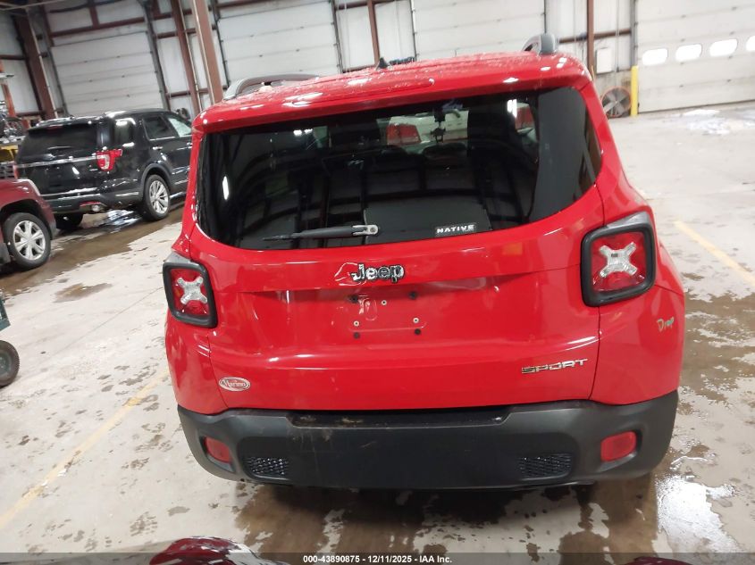 2017 Jeep Renegade Sport Fwd VIN: ZACCJAAB6HPF02632 Lot: 43890875