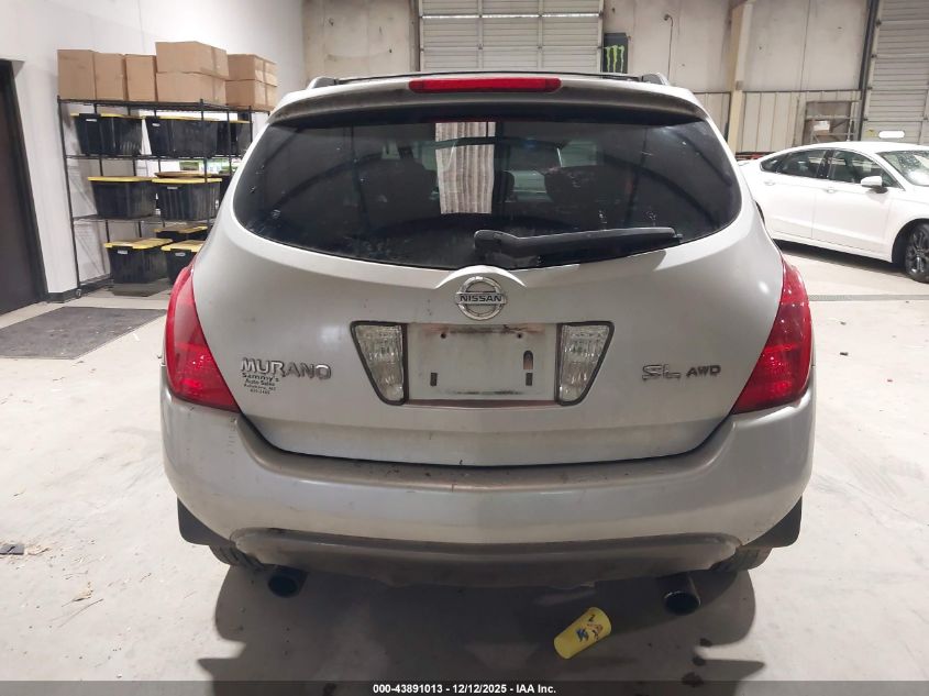 2004 Nissan Murano Sl VIN: JN8AZ08W24W330622 Lot: 43891013