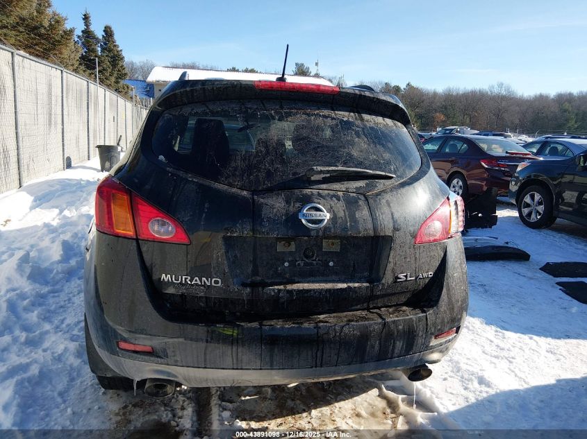 2009 Nissan Murano Sl VIN: JN8AZ18W69W151724 Lot: 43891098