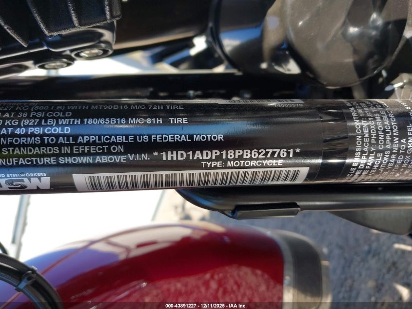 2023 Harley-Davidson Flhfb VIN: 1HD1ADP18PB627761 Lot: 43891227