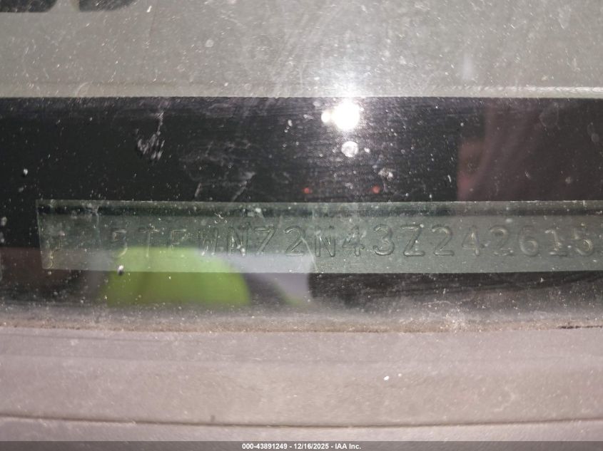 2003 Toyota Tacoma Base V6 VIN: 5TEWN72N43Z242615 Lot: 43891249