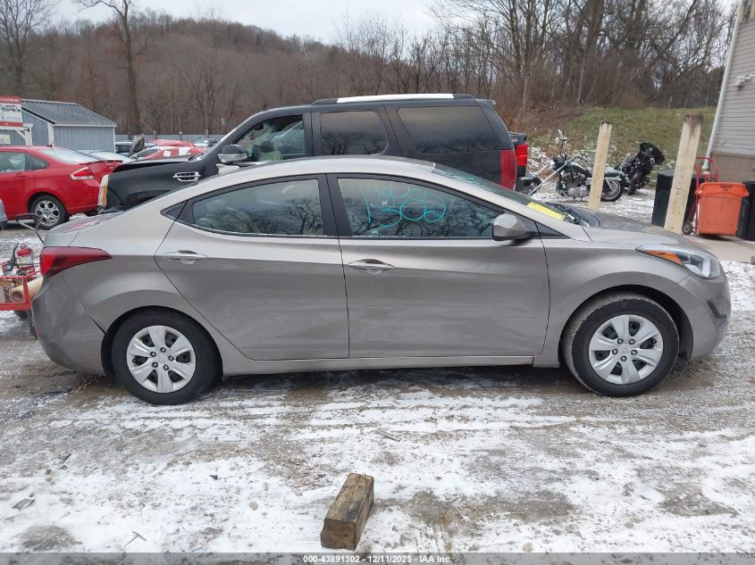 2016 Hyundai Elantra Se VIN: 5NPDH4AE3GH738965 Lot: 43891302