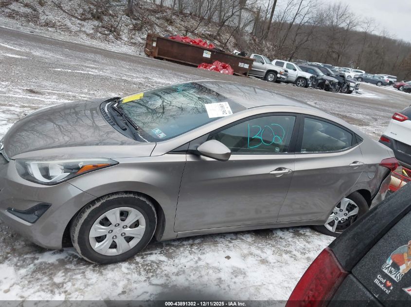 2016 Hyundai Elantra Se VIN: 5NPDH4AE3GH738965 Lot: 43891302