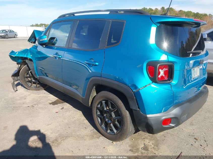 2020 Jeep Renegade Altitude Fwd VIN: ZACNJABBXLPL39979 Lot: 43891496
