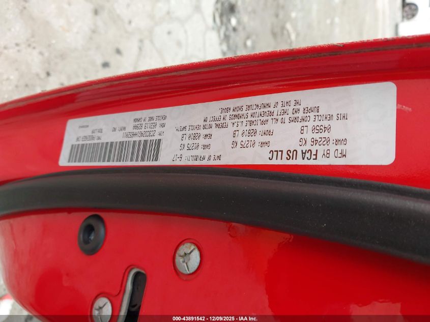 2017 Dodge Challenger Sxt VIN: 2C3CDZAG1HH652011 Lot: 43891542