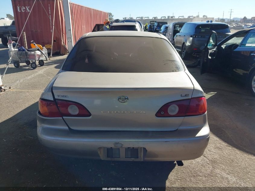 2002 Toyota Corolla Le VIN: 2T1BR12E82C557728 Lot: 43891554