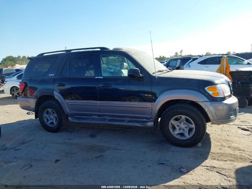 2002 Toyota Sequoia Sr5 V8 VIN: 5TDZT34AX2S059303 Lot: 43891555