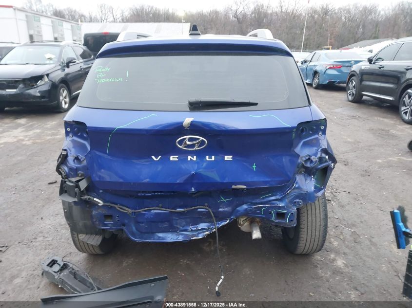 2022 Hyundai Venue Sel VIN: KMHRC8A38NU167420 Lot: 43891558