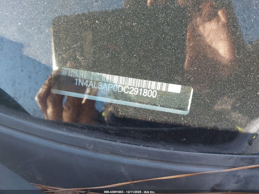 2013 Nissan Altima 2.5 Sv VIN: 1N4AL3AP0DC291800 Lot: 43891683