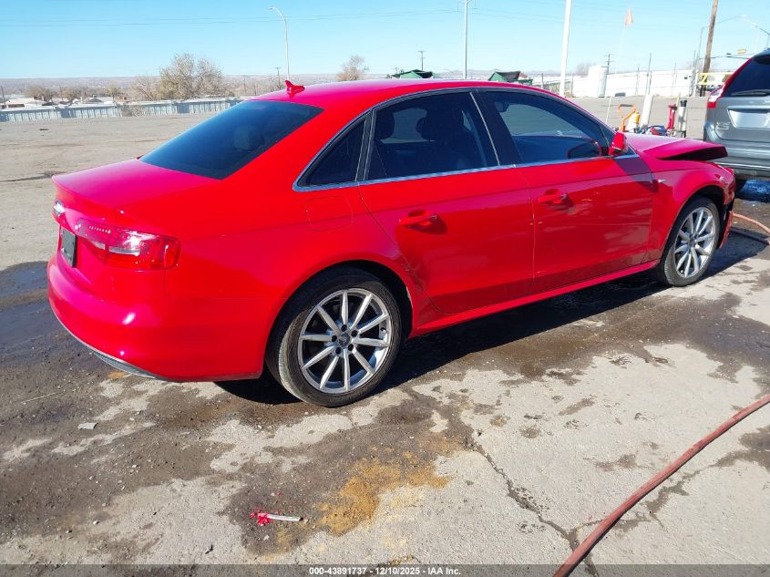 2014 Audi A4 2.0T Premium VIN: WAUEFAFL2EN006899 Lot: 43891737