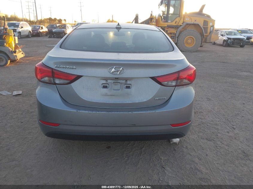 2015 Hyundai Elantra Limited VIN: 5NPDH4AE4FH595149 Lot: 43891773