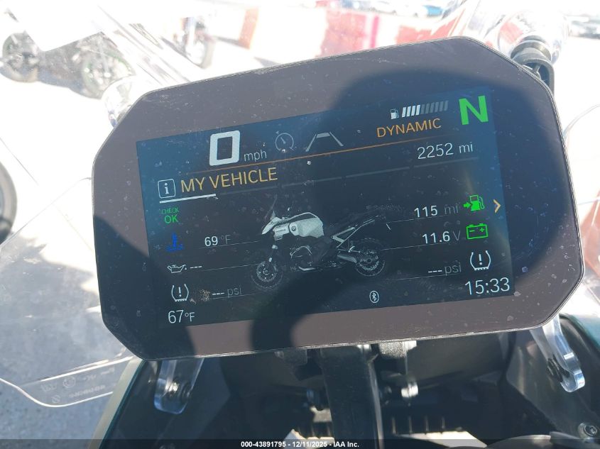 2025 BMW R 1300 Gs Adventure VIN: WB10M3300S6L11345 Lot: 43891795