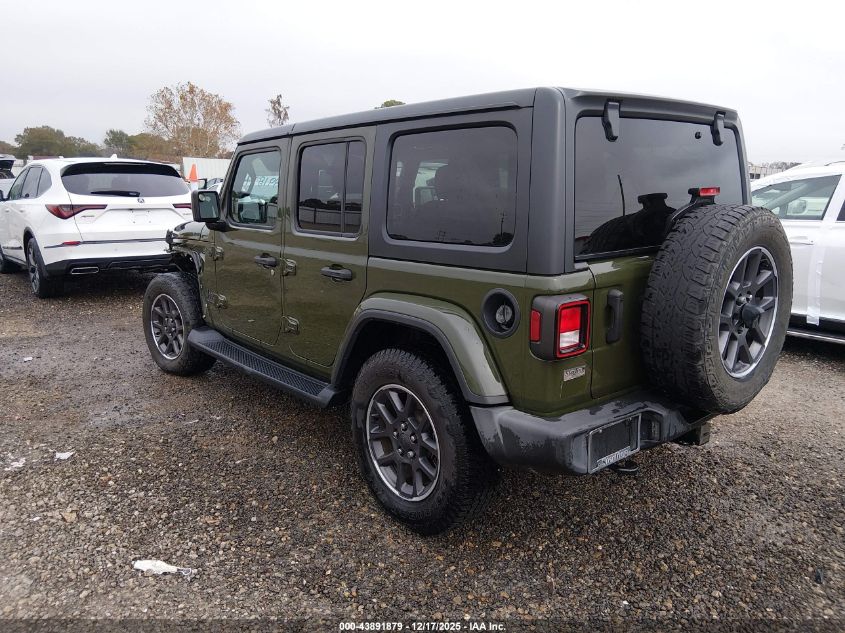 2021 Jeep Wrangler Unlimited 80Th Anniversary 4X4 VIN: 1C4HJXDN0MW619828 Lot: 43891879