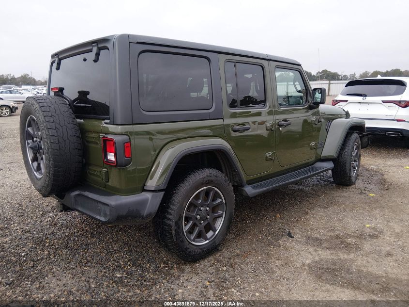 2021 Jeep Wrangler Unlimited 80Th Anniversary 4X4 VIN: 1C4HJXDN0MW619828 Lot: 43891879
