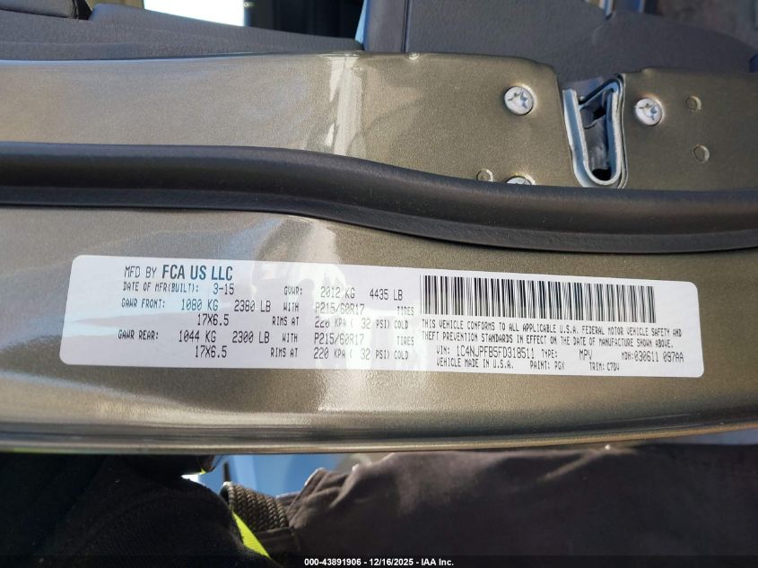 2015 Jeep Patriot Latitude VIN: 1C4NJPFB5FD318511 Lot: 43891906