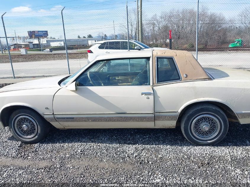 1986 Chevrolet Monte Carlo VIN: 1G1GZ3780GR200036 Lot: 43891932