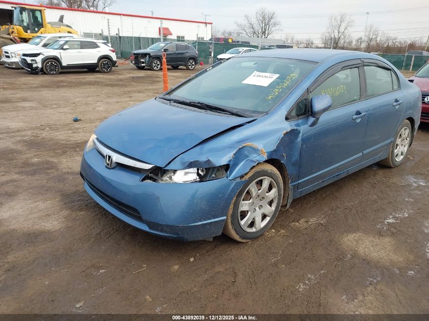 2008 Honda Civic Lx VIN: 1HGFA15588L052442 Lot: 43892039