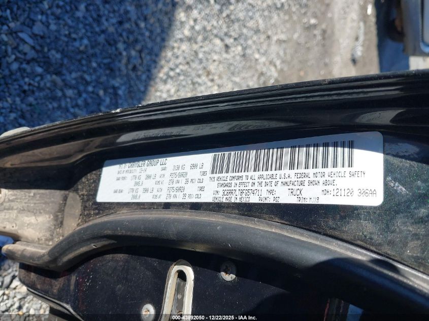 2015 Ram 1500 Big Horn VIN: 3C6RR7LT8FG574711 Lot: 43892050