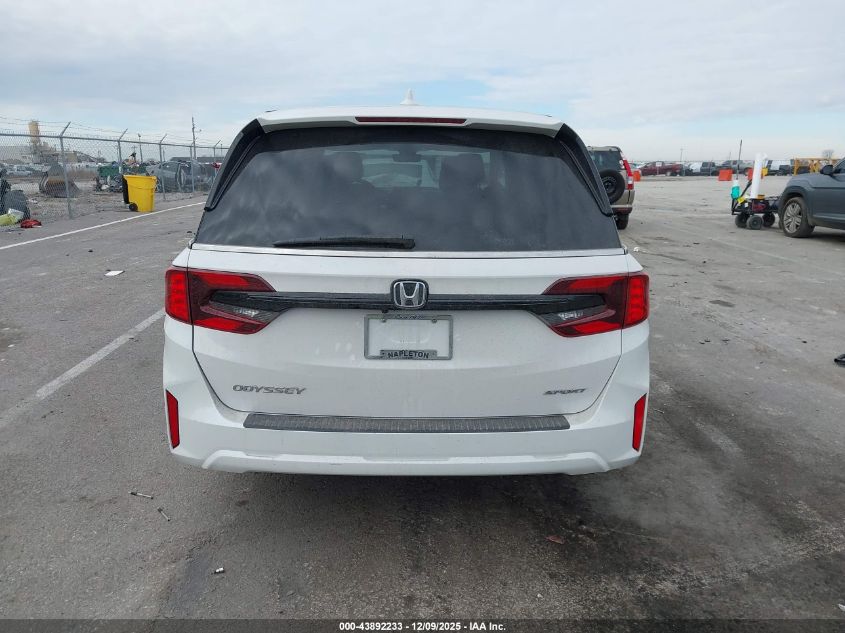 2025 Honda Odyssey Sport-L VIN: 5FNRL6H75SB021594 Lot: 43892233