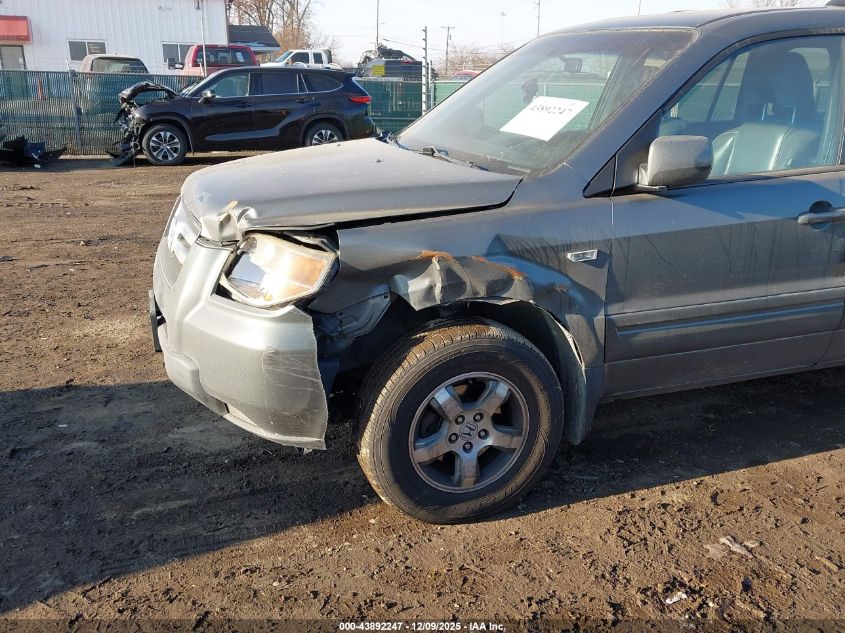 2008 Honda Pilot Ex-L VIN: 5FNYF18708B022649 Lot: 43892247