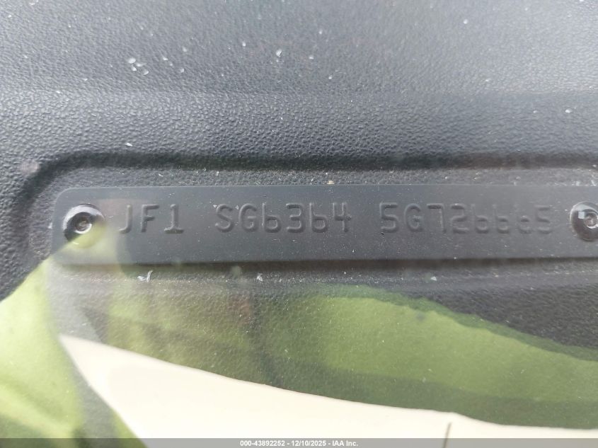 2005 Subaru Forester 2.5X VIN: JF1SG63645G726665 Lot: 43892252