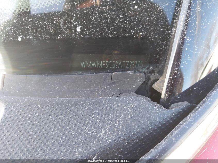 2010 Mini Cooper VIN: WMWMF3C52ATZ22775 Lot: 43892283