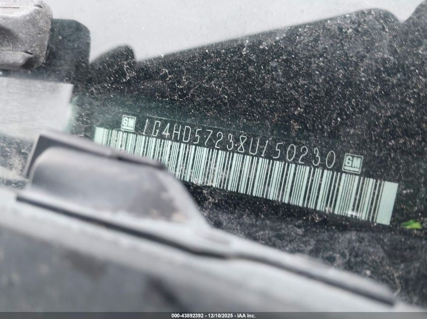 2008 Buick Lucerne Cxl VIN: 1G4HD57238U150230 Lot: 43892392