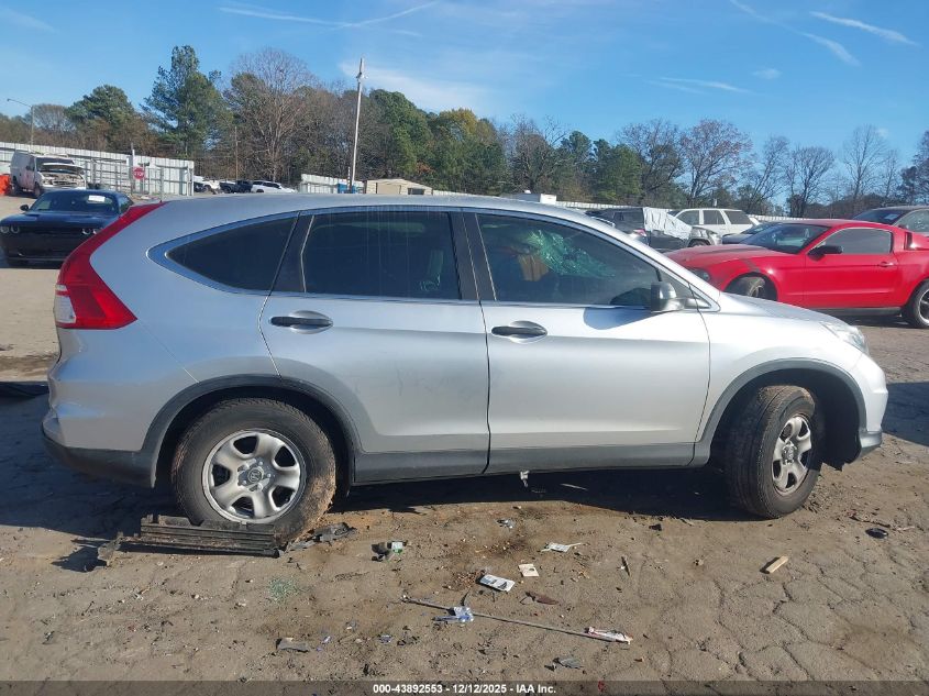 2015 Honda Cr-V Lx VIN: 5J6RM4H33FL067338 Lot: 43892553