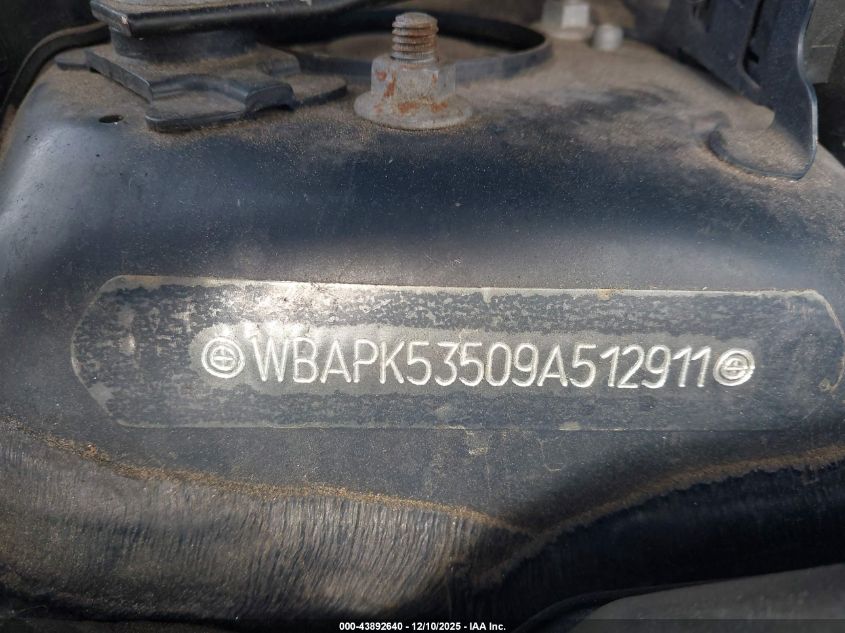 2009 BMW 328I xDrive VIN: WBAPK53509A512911 Lot: 43892640