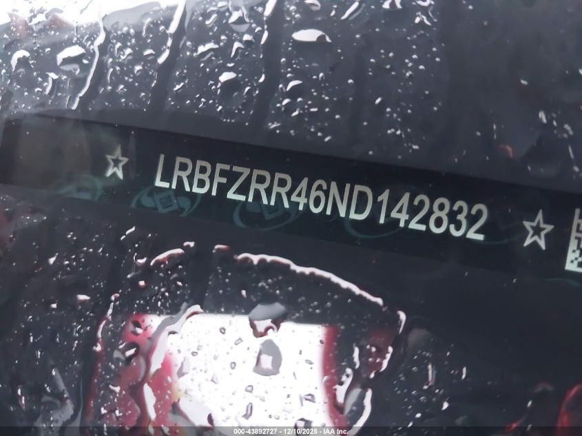 2022 Buick Envision Fwd Avenir VIN: LRBFZRR46ND142832 Lot: 43892727