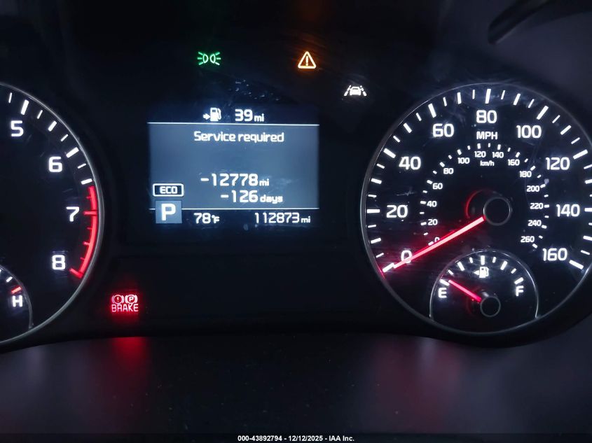 2020 Kia Optima Lx VIN: 5XXGT4L31LG434711 Lot: 43892794