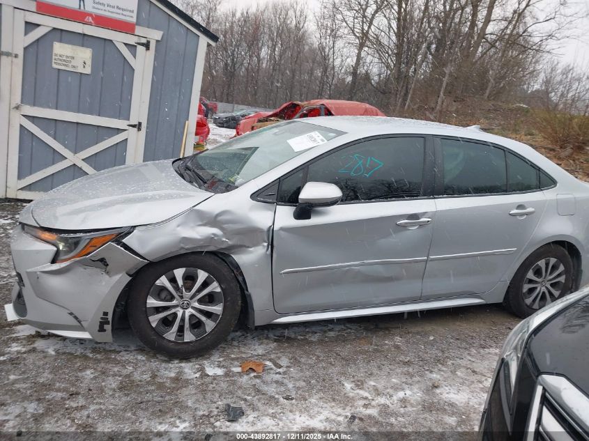 2022 Toyota Corolla Hybrid Le VIN: JTDEAMDE4N3009564 Lot: 43892817